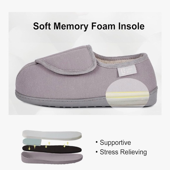 Women's Lightweight Comfort Slippers - Gray - Picture 4 of 5